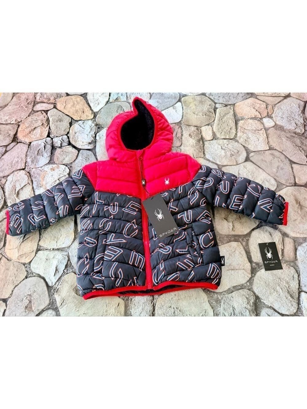 NWT Spyder Logo Puffer Jacket-24 Month - Picture 2 of 14